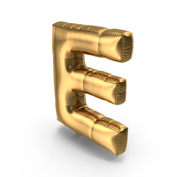 Foil Balloon Letter E PNG & PSD Images