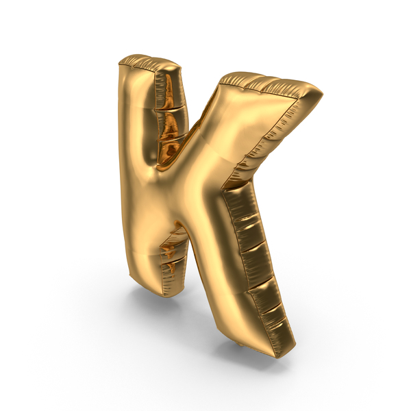 Foil Balloon Letter K Gold PNG & PSD Images Foil Balloon Letter K Gold PNG & PSD Images