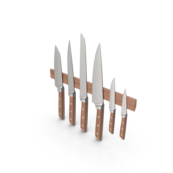 Wall Mounted Magnetic Knife Rack PNG & PSD Images