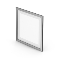 Brushed Aluminium Picture Frame PNG & PSD Images