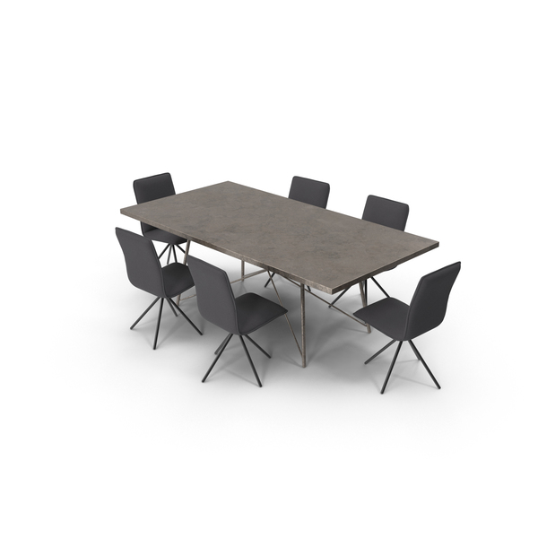 Dining Table Roman Iron Base And Chair Whirl PNG & PSD Images