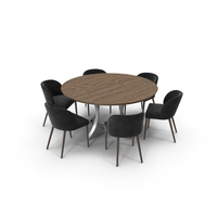 Damen Dining Table And Camille Chairs PNG & PSD Images