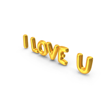 I Love U Balloons PNG & PSD Images