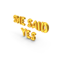 She Said Yes Balloons PNG & PSD Images