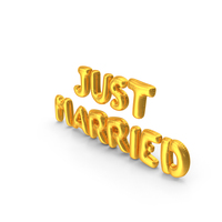 Just Married Balloons PNG & PSD Images