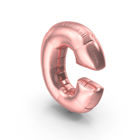 Foil Balloon Letter C PNG & PSD Images