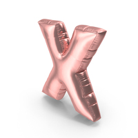 Foil Balloon Letter X PNG & PSD Images