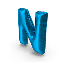 Foil Balloon Letter N PNG & PSD Images