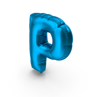 Foil Balloon Letter P PNG & PSD Images