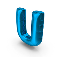 Foil Balloon Letter U PNG & PSD Images