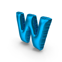 Foil Balloon Letter W PNG & PSD Images