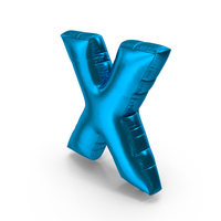 Foil Balloon Letter X PNG & PSD Images