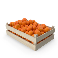 Wooden Mandarin Orange Crate PNG & PSD Images