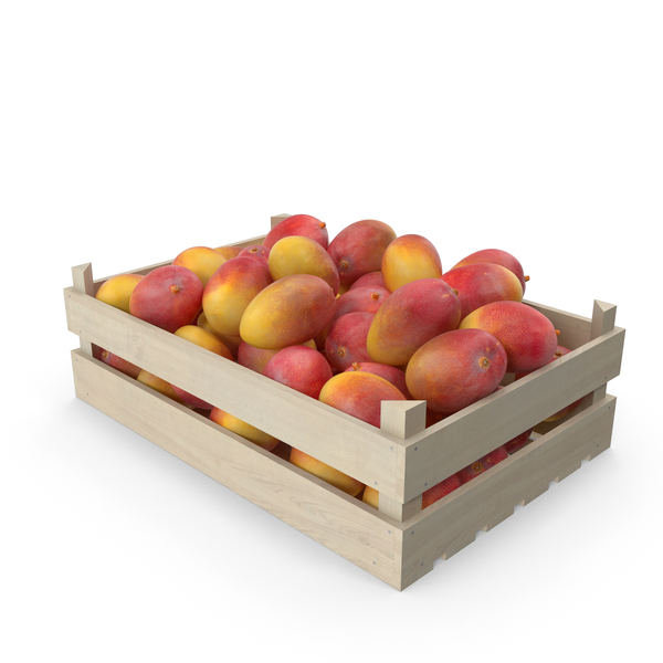 Wooden Yellow Mango Crate PNG & PSD Images