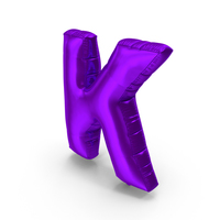 Foil Balloon Letter K Purple PNG & PSD Images