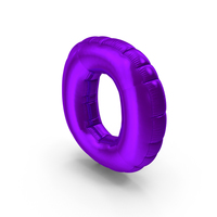 Foil Balloon Letter O Purple PNG & PSD Images