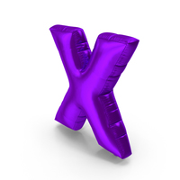 Foil Balloon Letter X PNG & PSD Images