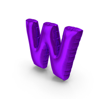 Foil Balloon Letter W PNG & PSD Images