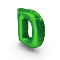 Foil Balloon Letter D PNG & PSD Images