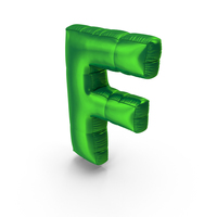 Foil Balloon Letter F PNG & PSD Images