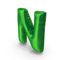 Foil Balloon Letter N PNG & PSD Images
