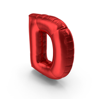 Foil Balloon Letter D PNG & PSD Images