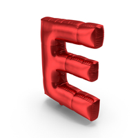Foil Balloon Letter E PNG & PSD Images