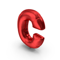 Foil Balloon Letter C PNG & PSD Images