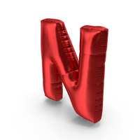 Foil Balloon Letter N PNG & PSD Images