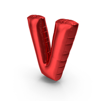 Foil Balloon Letter V PNG & PSD Images