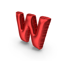 Foil Balloon Letter W PNG & PSD Images