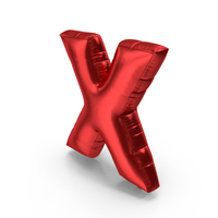 Foil Balloon Letter X PNG & PSD Images