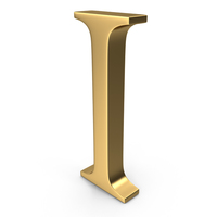 Gold Letter I PNG & PSD Images