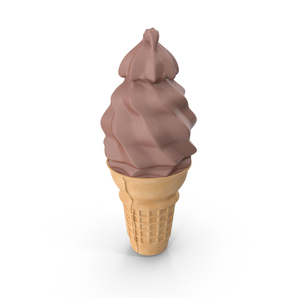 冰淇淋锥巧克力PNG和PSD图像