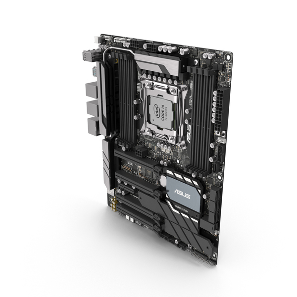ASUS Motherboard and Intel CPU PNG & PSD Images