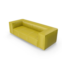 Chartreuse Leather Sofa PNG & PSD Images