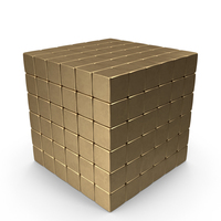 Golden Tetracube PNG & PSD Images