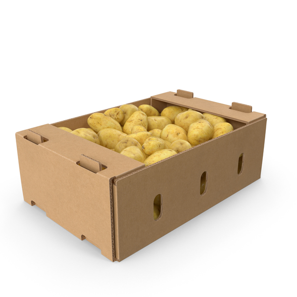 纸板箱土豆PNG和PSD图像