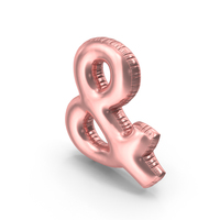 Foil Balloon Ampersand PNG & PSD Images