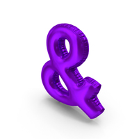 Foil Balloon Ampersand PNG & PSD Images