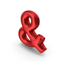 Foil Balloon Ampersand PNG & PSD Images