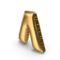 Foil Balloon Circumflex Gold PNG & PSD Images