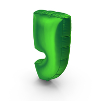 Foil Balloon Comma PNG & PSD Images