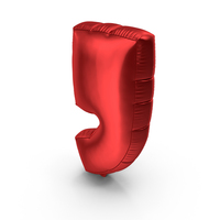 Foil Balloon Comma PNG & PSD Images