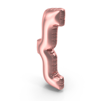Foil Balloon Curly Brace PNG & PSD Images