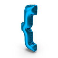 Foil Balloon Curly Brace PNG & PSD Images