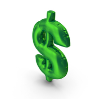 Foil Balloon Dollar Green PNG & PSD Images