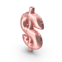 Foil Balloon Dollar Pink PNG & PSD Images