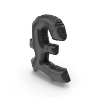 Foil Balloon Pound Black PNG & PSD Images