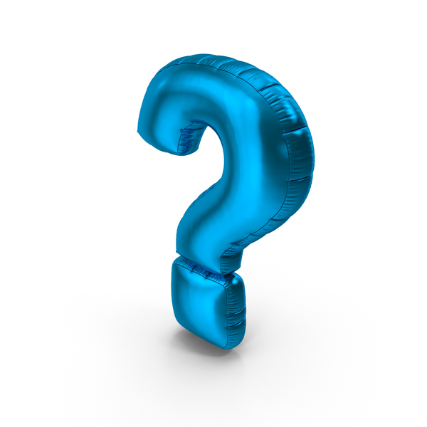 Foil Balloon Question Mark Blue PNG Images & PSDs for Download